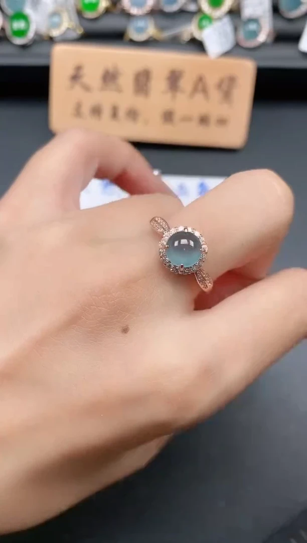 银S925镶嵌戒指翡翠11