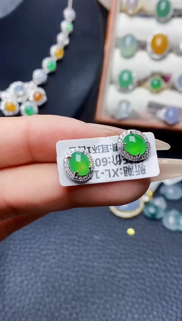 银S925镶嵌戒指翡翠2183