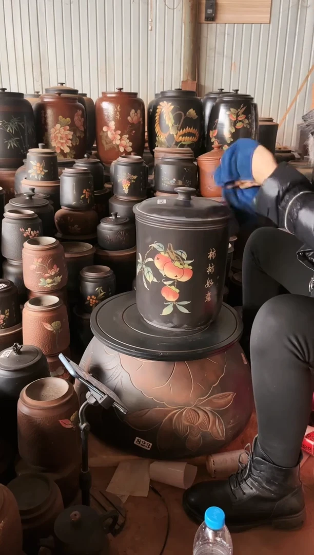 【闪购商品】壶瑕疵 九饼 彩填  843 盖子裂