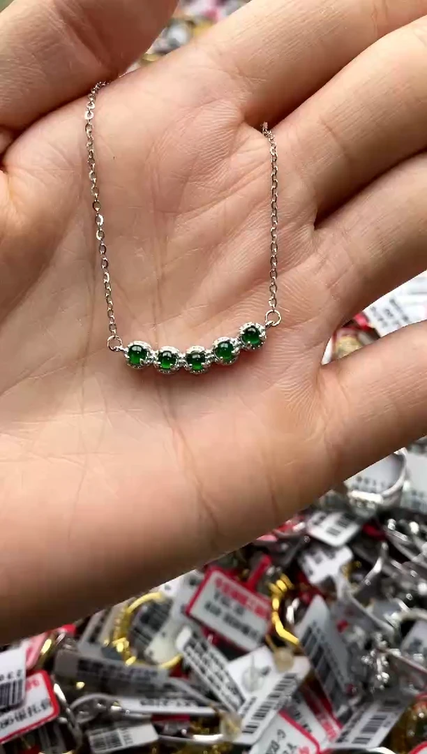 【闪购商品】翡翠戒指银S925镶嵌6666666    2