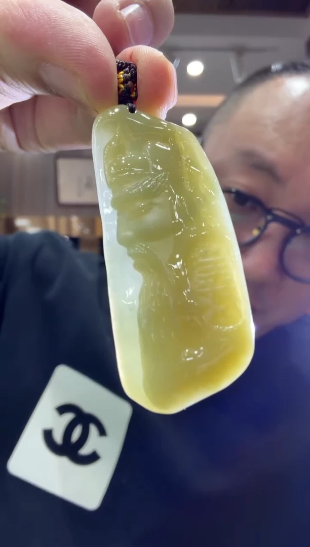 未镶嵌挂件翡翠A货翡翠孤品国雕谢林工