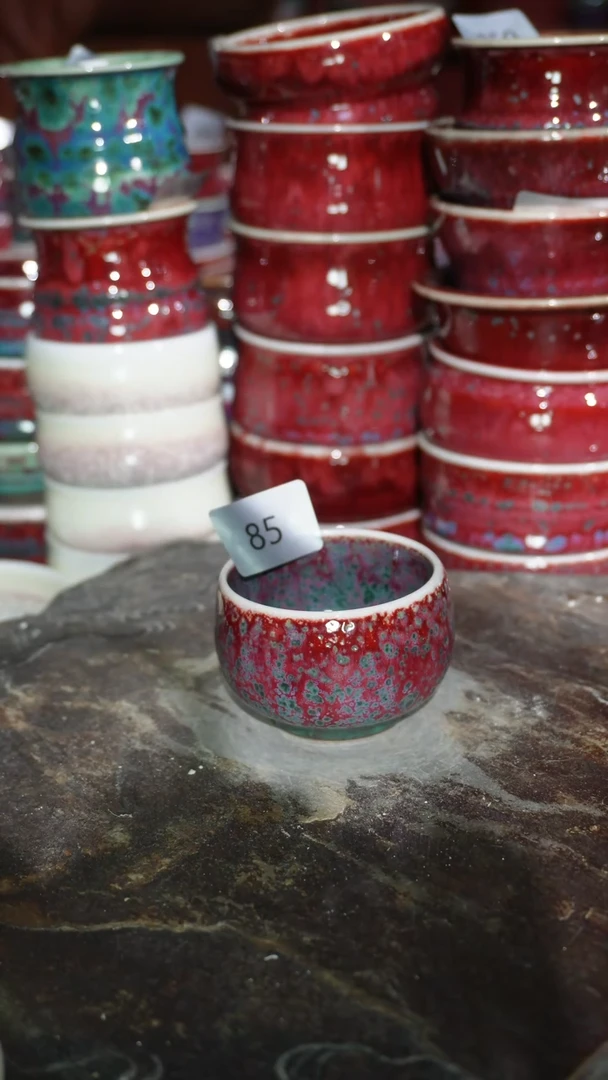 摆件陶精品窑变钧瓷茶器