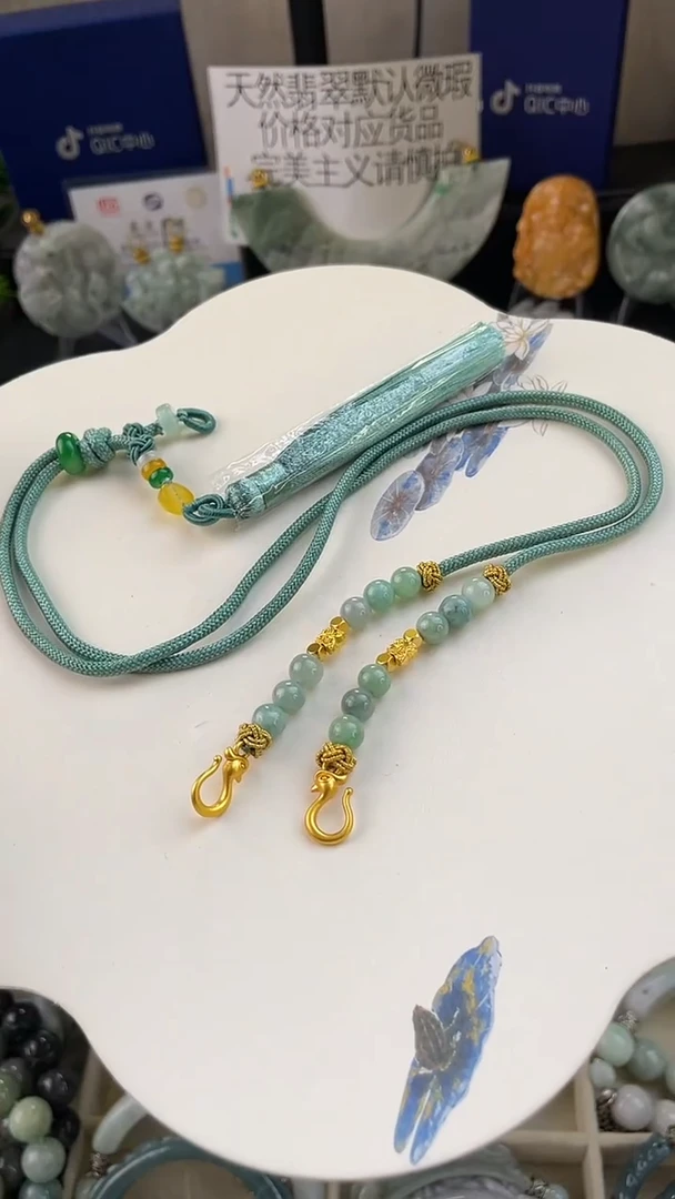 未镶嵌手链翡翠双勾可调节半珠链