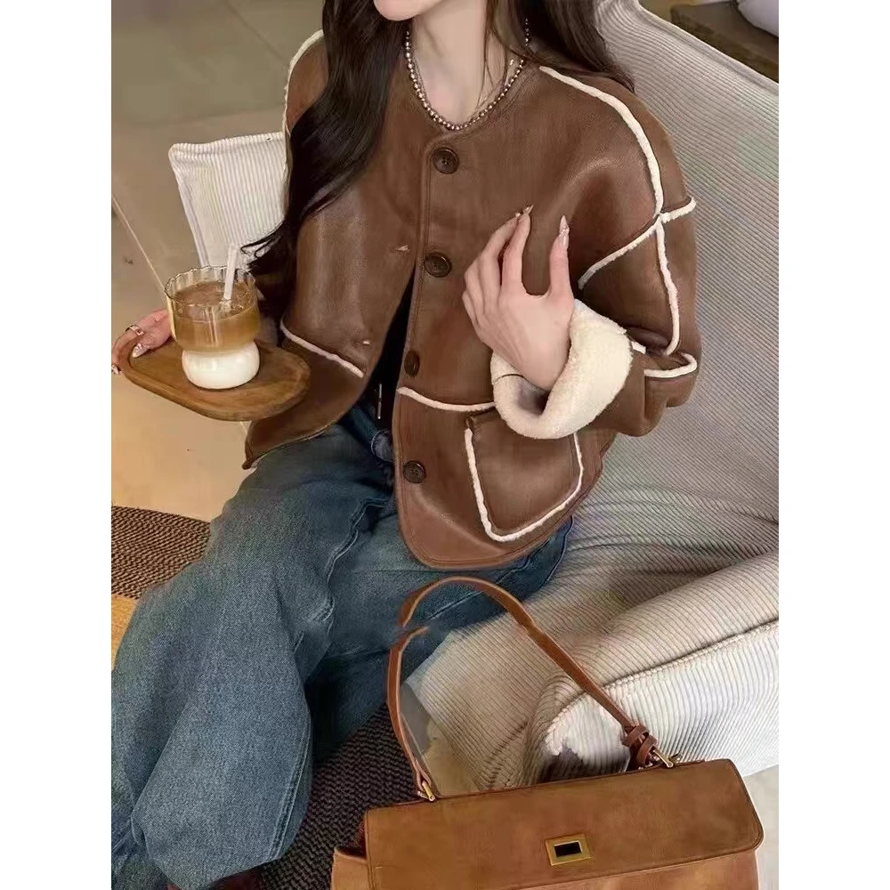 Y19090-XH小香风韩系设计女冬季新款气质时尚保暖宽松外套