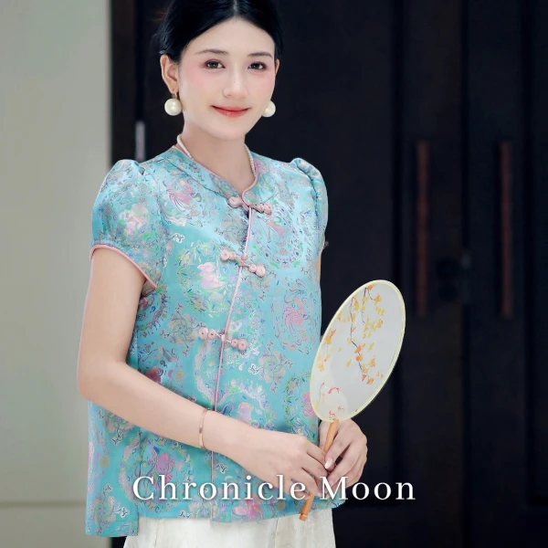 城月叙·ChronicleMoon“如意”2025款新中式时尚显瘦高级上衣