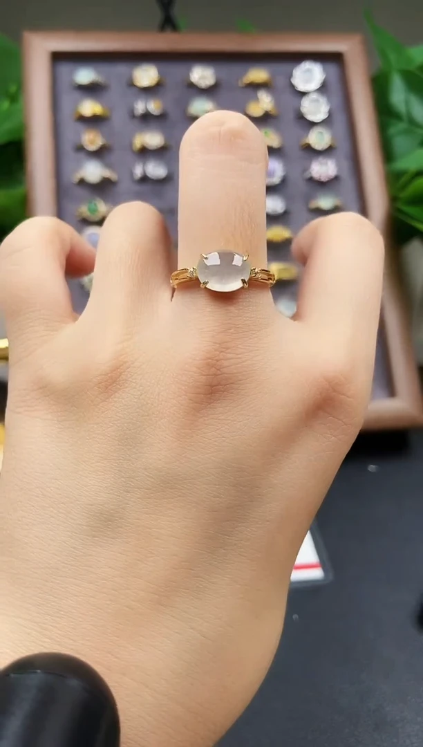 银S925镶嵌戒指翡翠12