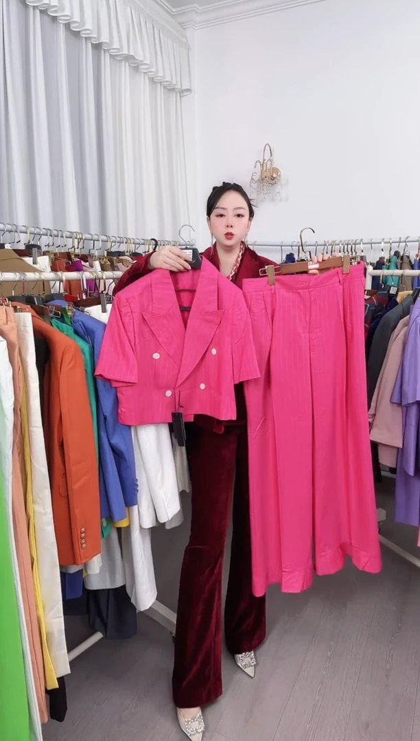 2XL码直筒裤套装