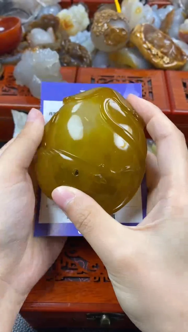 玛瑙/玉髓摆件未镶嵌听**雪1