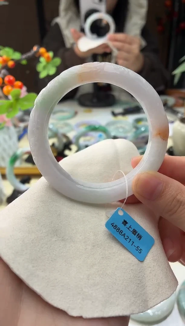 未镶嵌手镯翡翠9  翡翠手镯 56