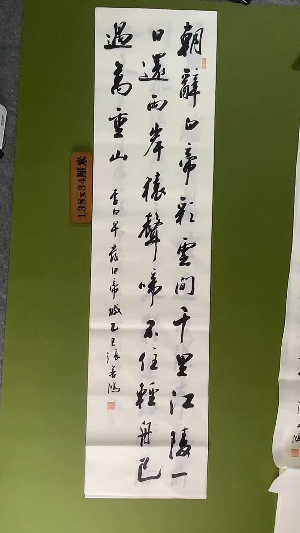 书法书法 张若鸿 尺寸138cm*34cm