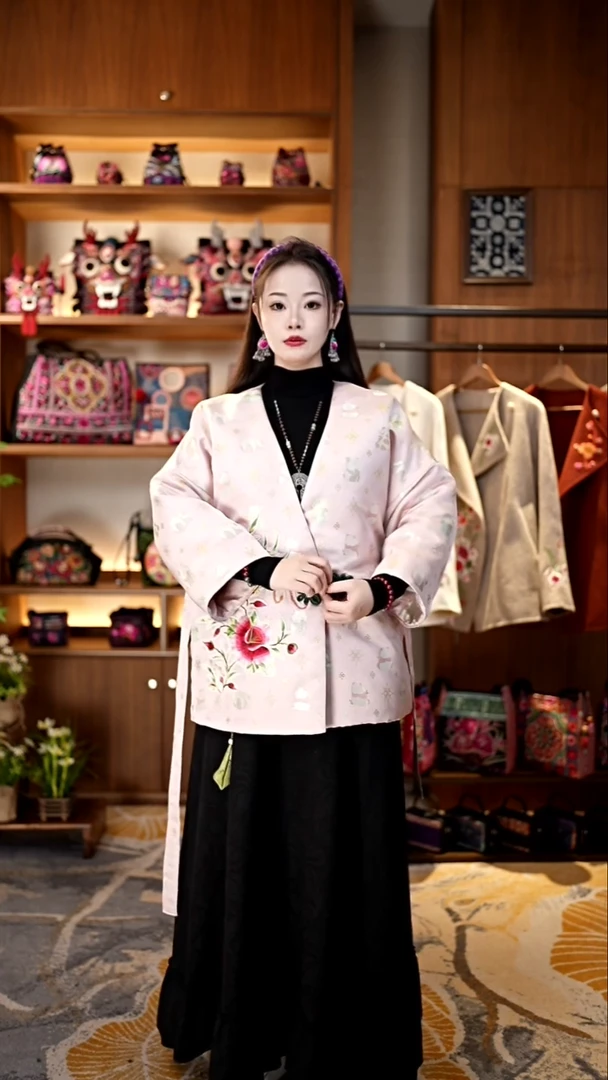 刺绣私人定制苗族手工衣服A9612