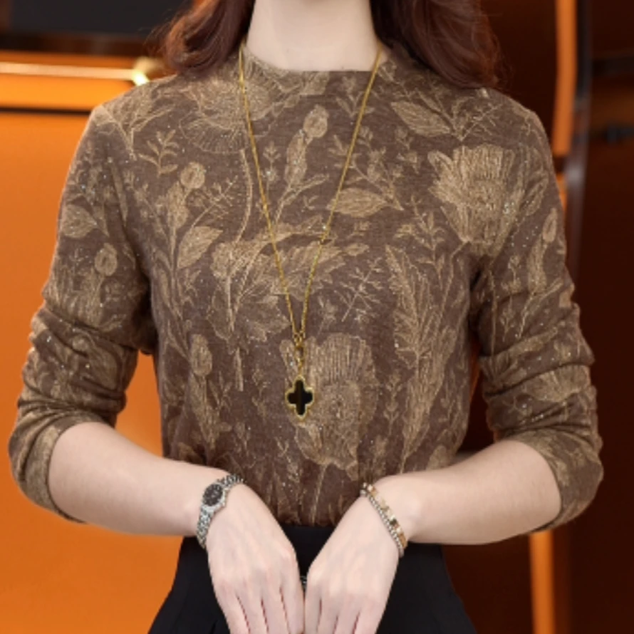 星桥2025新款新中式国风设计感气质澳绒打底衫M1194佳佳