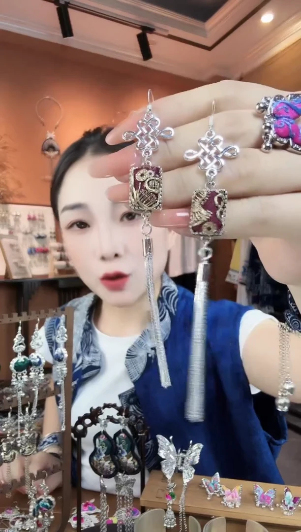 刺绣纯手工民族风耳环