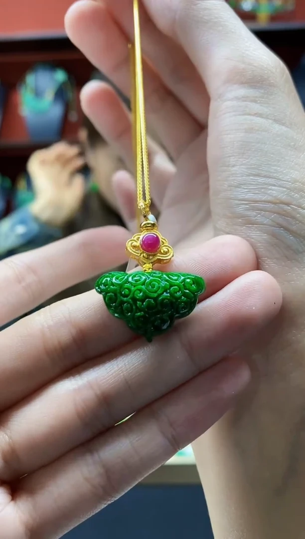 颈饰未镶嵌翡翠翡翠吊坠-55