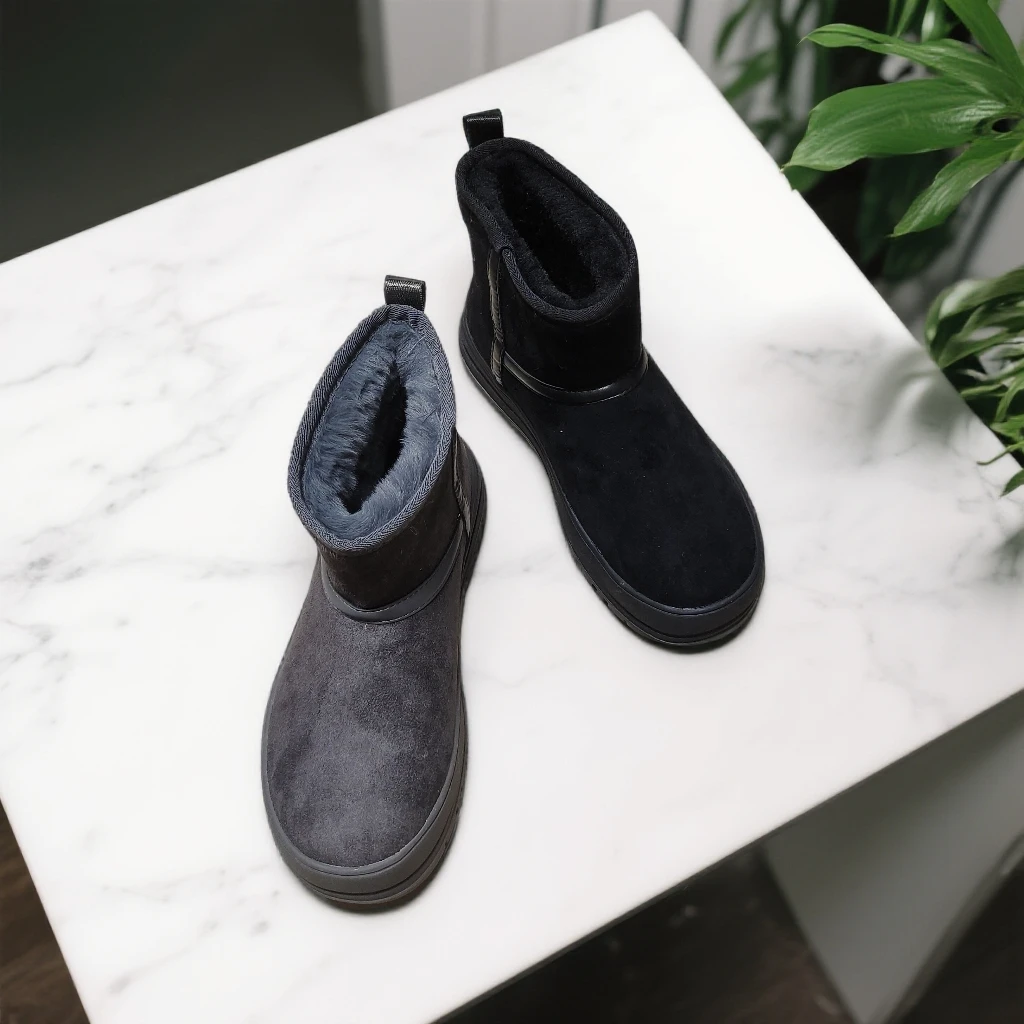 5168 岩男士雪地靴冬季加绒加厚防滑保暖防水真皮休闲棉鞋