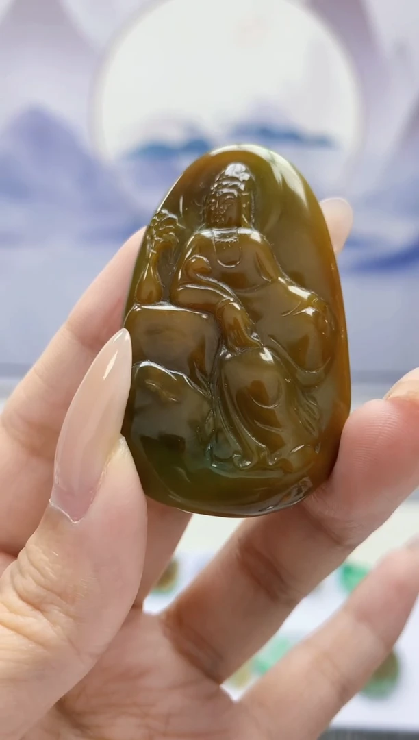 定制翡翠未镶嵌4969xx-毛货挂件87