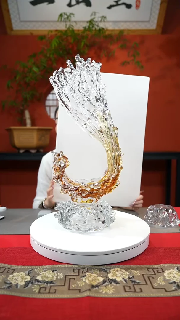 【闪购商品】琉璃手工艺品金色风生水起