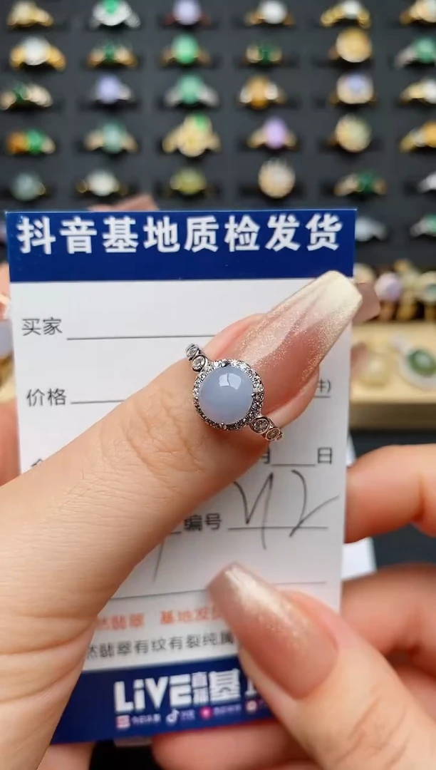 翡翠戒指银S925镶嵌燕*............