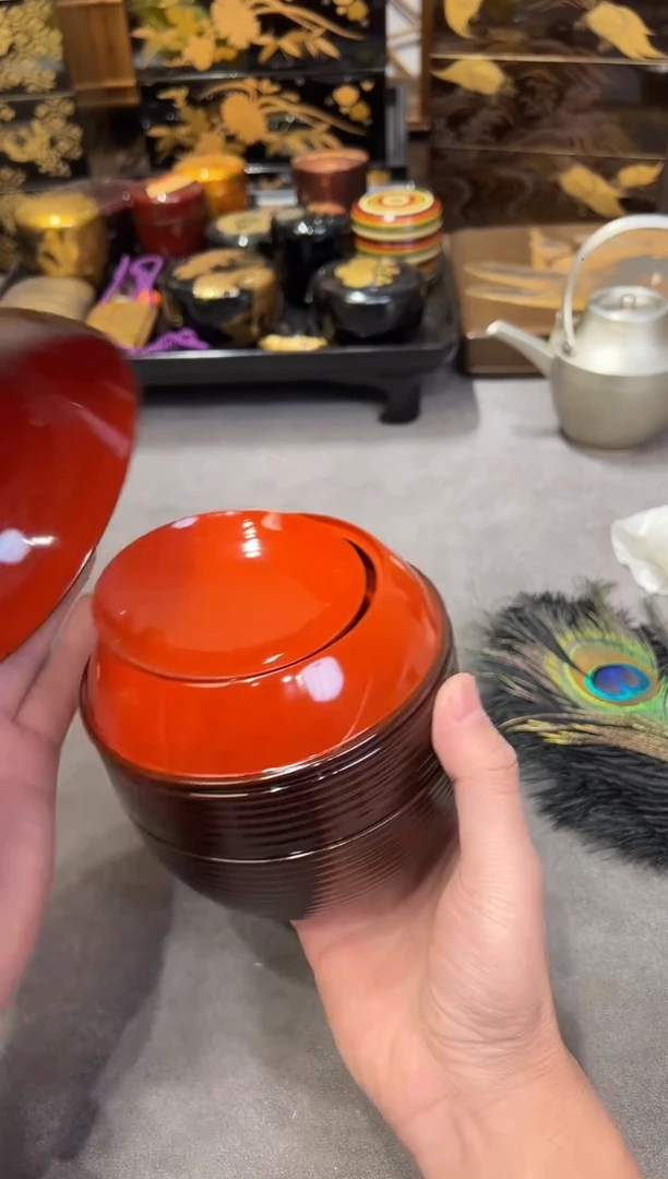 三段 大漆漆器大漆漆器