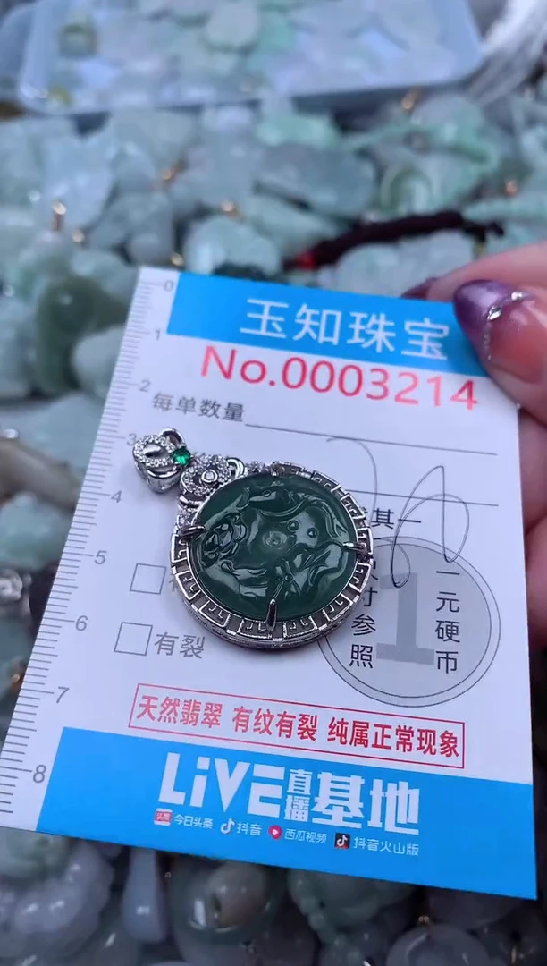 翡翠未镶嵌吊坠(不含链)3214