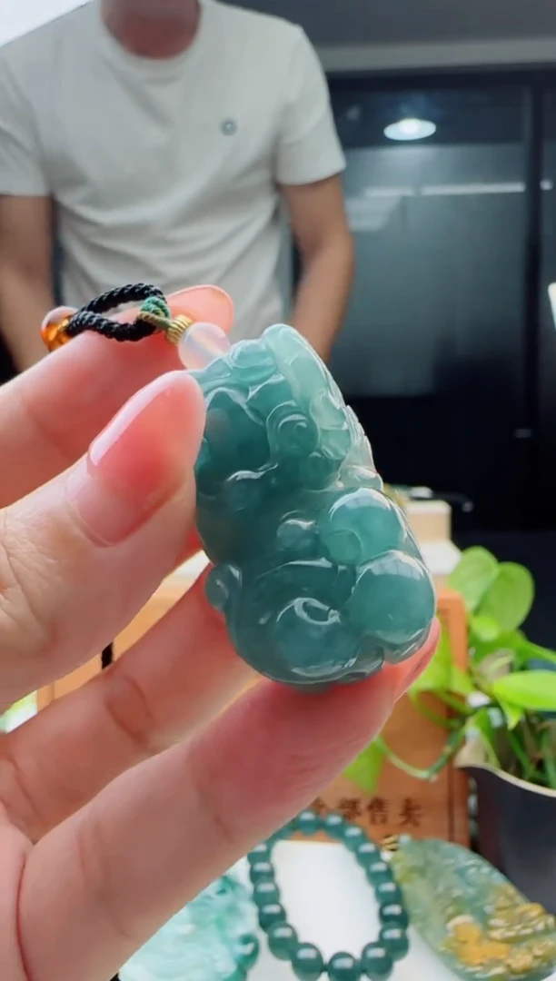 翡翠未镶嵌颈饰多样性发货其中一件