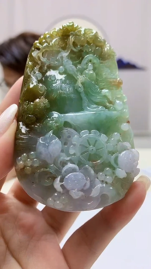 定制翡翠未镶嵌5159ms-毛货挂件42