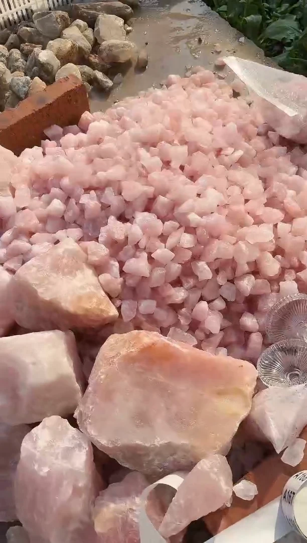 【闪购商品】水晶摆件未镶嵌粉水晶碎石 600g