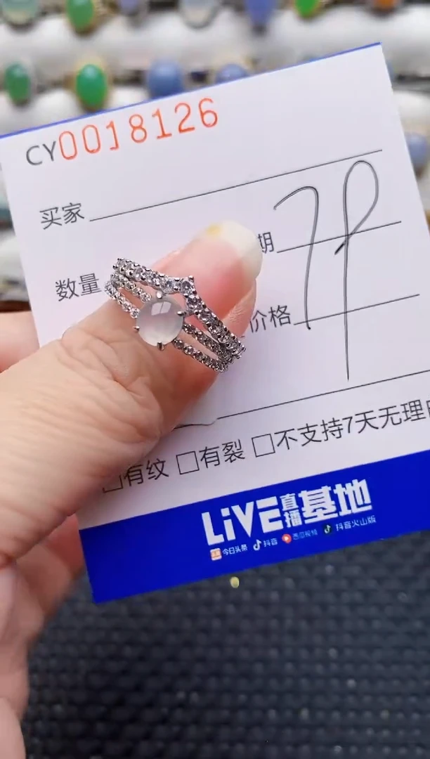颈饰银S925镶嵌翡翠8126