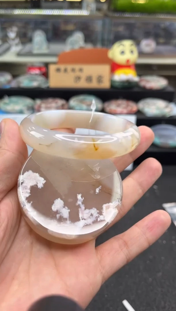 未镶嵌手镯石英质玉61圈口 （赠品镯心）383707