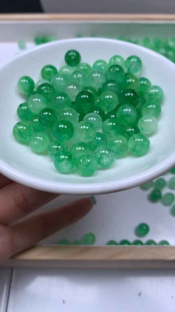 未镶嵌散珠碧玺A1914 阳绿碧玺8mm25个8.8元