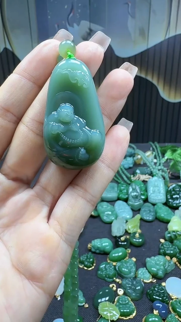 和田玉未镶嵌挂件1