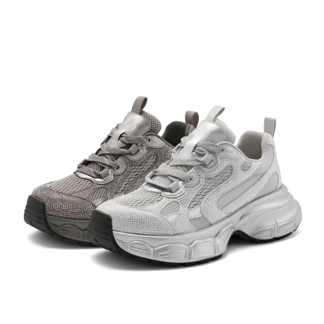 【天邑严选】高定水钻厚底增高老爹鞋AB23563