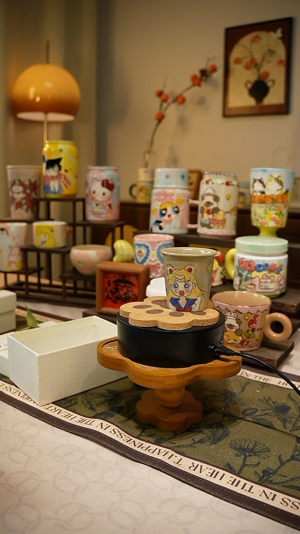 杯子【不带盒子】677高温釉下彩