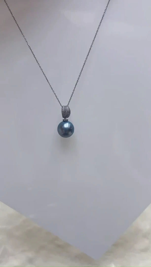 银S925镶嵌海水珍珠DA套链@@hd239