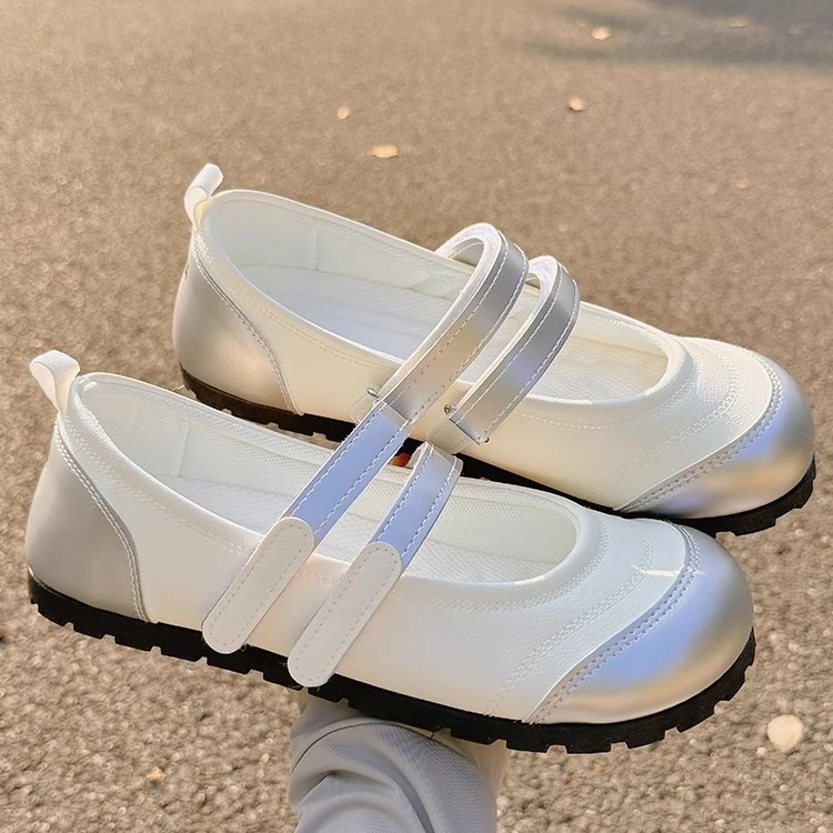 Moleubak夏季透气不闷脚女鞋凉鞋配裙子百搭玛丽珍德训板鞋单鞋