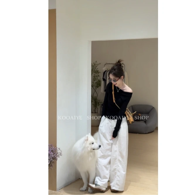 【心机面膜T】早秋新款韩系休闲显瘦气质设计款上衣(摩擦多会起球)