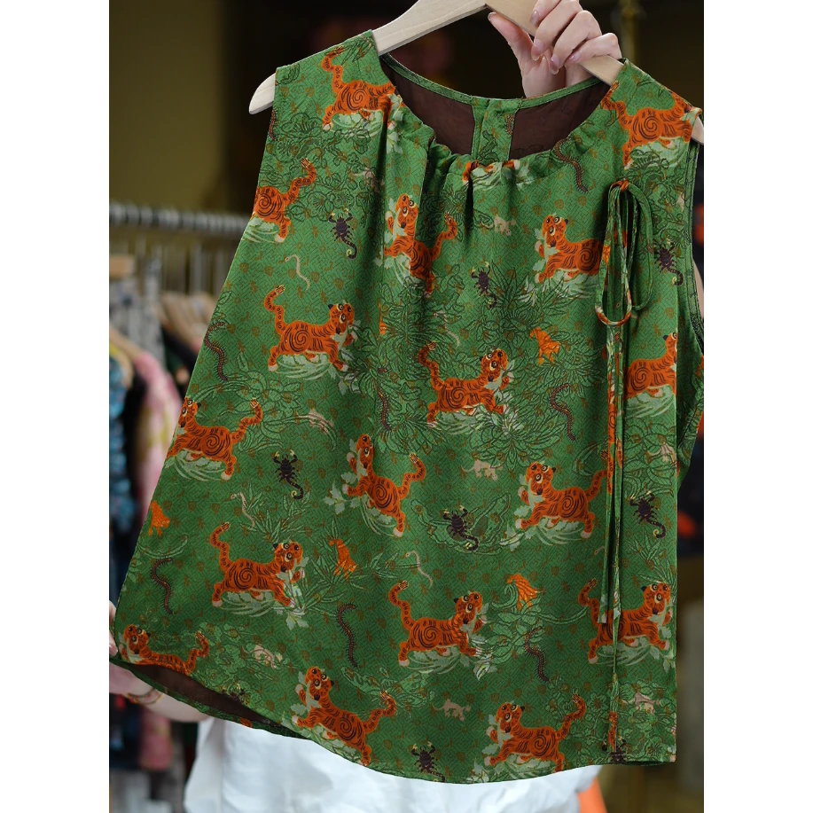 绿林虎趣《非遗美学》1225复古国风减龄前后穿百搭无袖背心