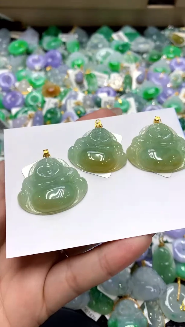 【闪购商品】翡翠颈饰18K金镶嵌11111111（多样性发其一）