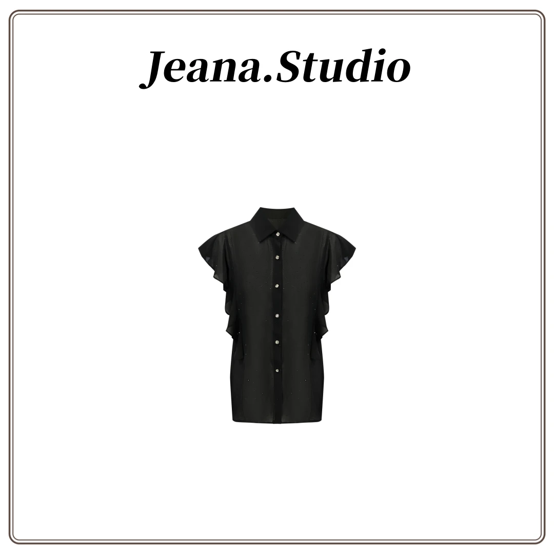 【Jeana.Studio】原创设计无袖烫钻衬衫