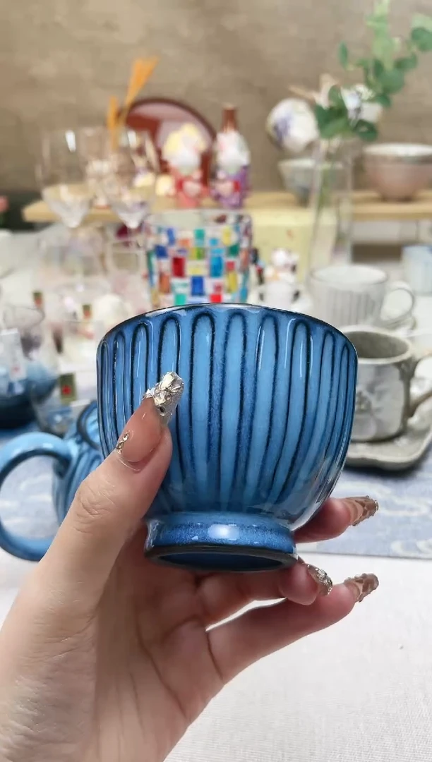 【闪购商品】摆件/盘子/杯子菊瓣茶杯