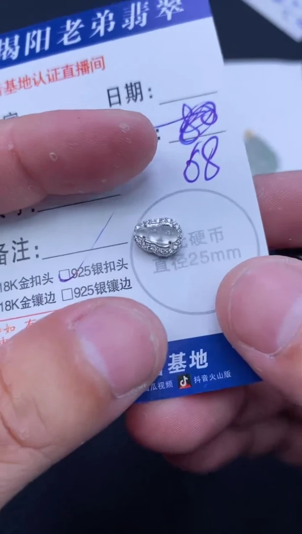 翡翠银S925镶嵌颈饰多样性发其中一件