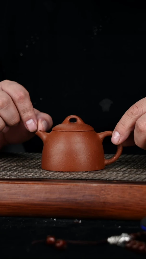 茶壶紫砂原矿生砂朱泥秦权150cc