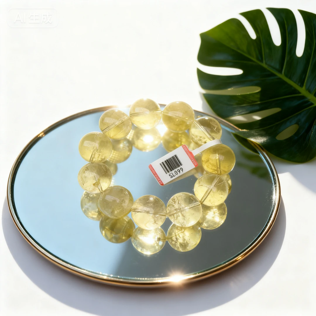 【三少人文晶典】SL099天然柠檬黄水晶18MM水晶手串