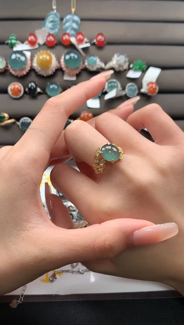 【闪购商品】翡翠戒指银S925镶嵌3213123