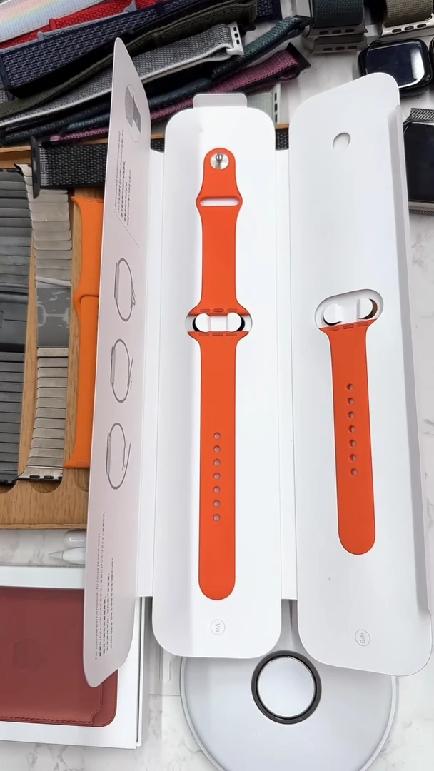 准新品小表盘 橙色硅胶