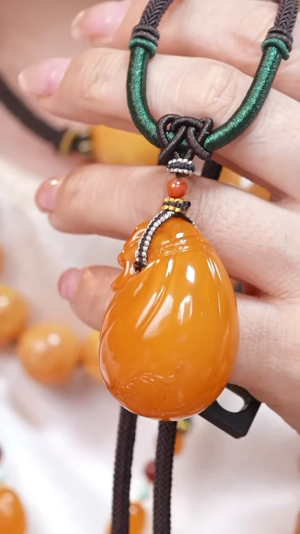 蜜蜡颈饰未镶嵌7320天然蜜蜡珠宝奇石云端妖孽全部保真