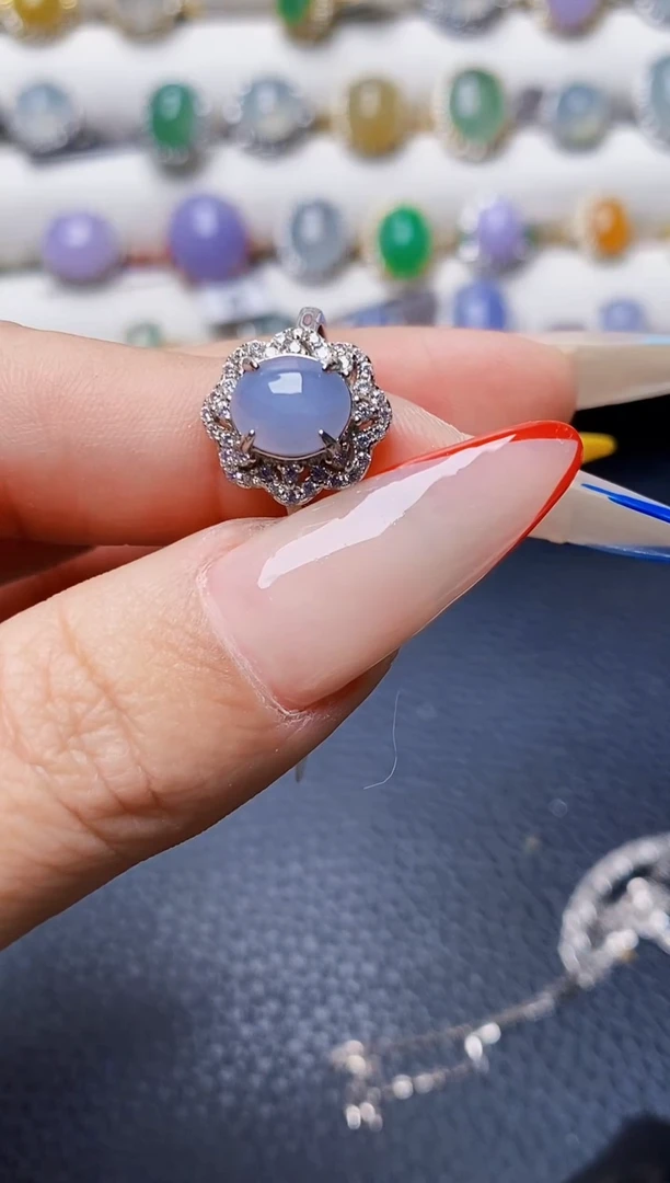 银S925镶嵌戒指翡翠1053