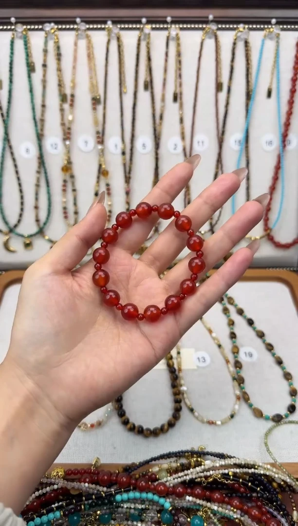 项链钛钢石英质玉手链