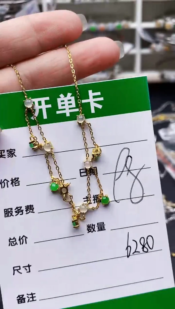 翡翠戒指银S925镶嵌6280