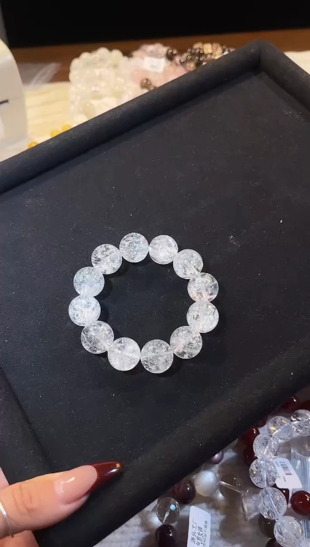 合成欧泊未镶嵌手串多样性发一Q44白阿塞17mm